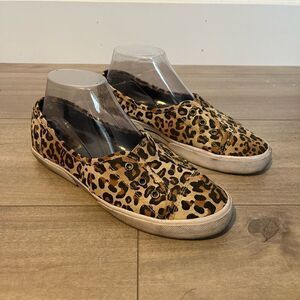 Groove Women's Leopard Print Slip On Sneakers Brown Black Size 8